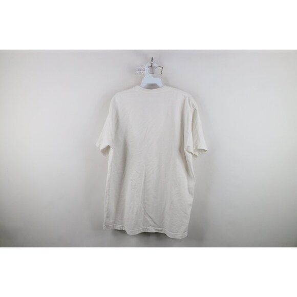 Vtg 90s Nike Mens Large Distressed Travis Scott Mini Swoosh T-Shirt White USA - Picture 12 of 14